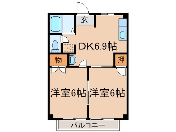 グリ－ンハイツ柴田Ⅱの物件間取画像